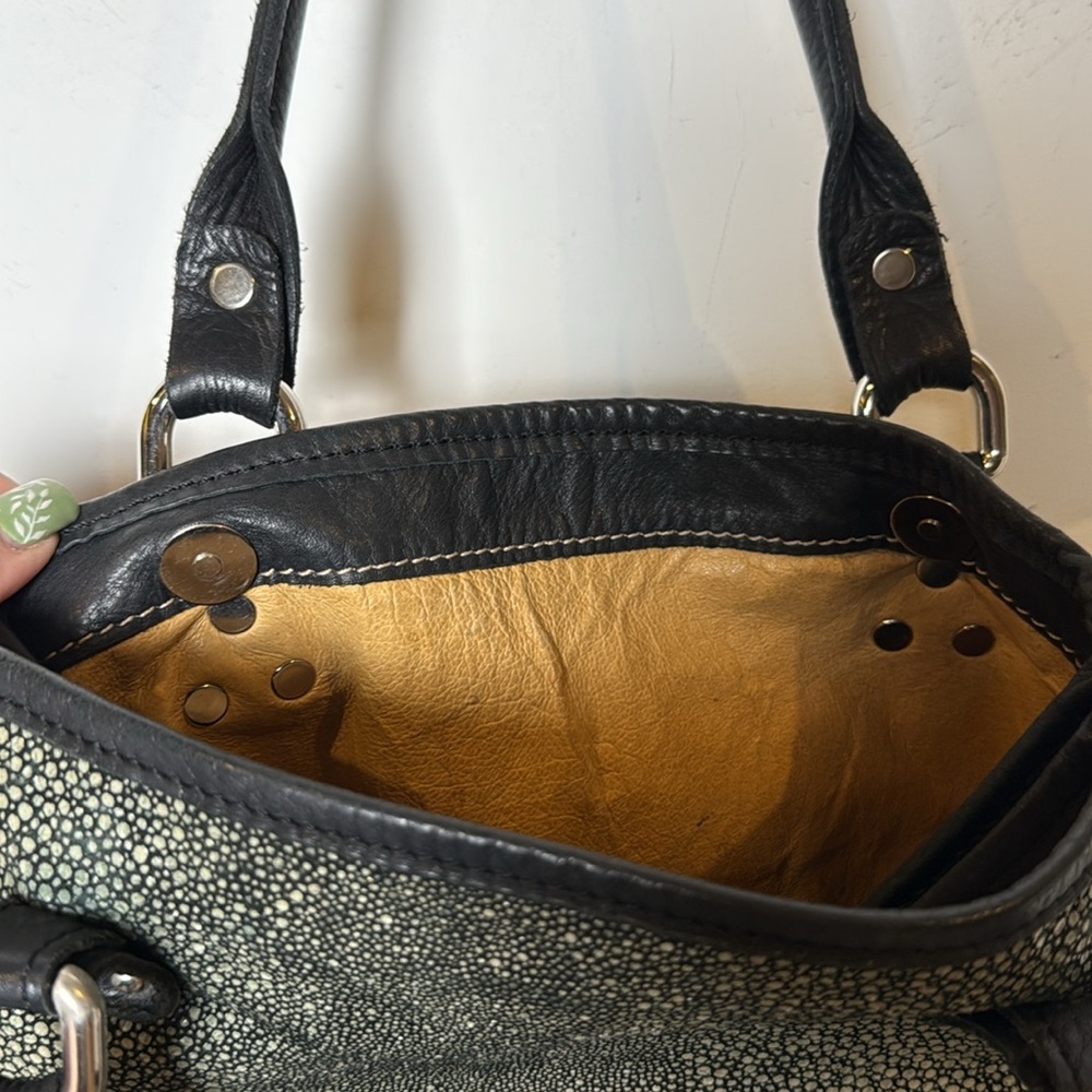 Vin Baker Women's Handbags Terra Italian Leather Speckled Green Shoulder Bag USA - Picture 14 of 16